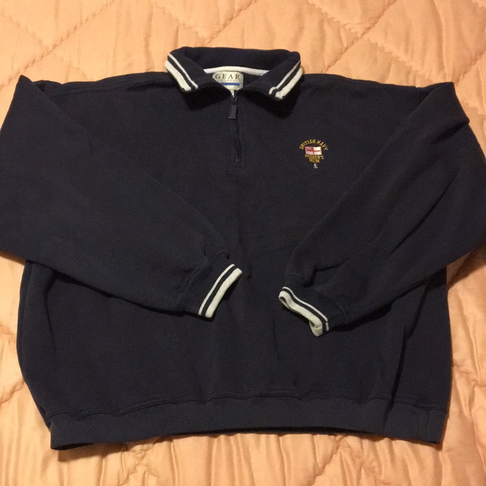 Vintage British Pusser’s Rum Quarter Zip Pullover